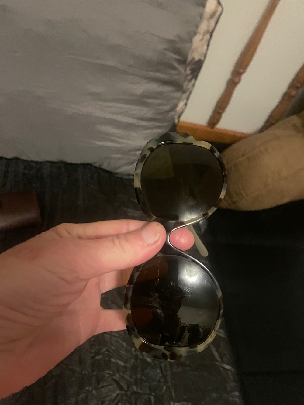 Tortoiseshell Round Sunglasses from Tory Burch - Picture 17 of 17